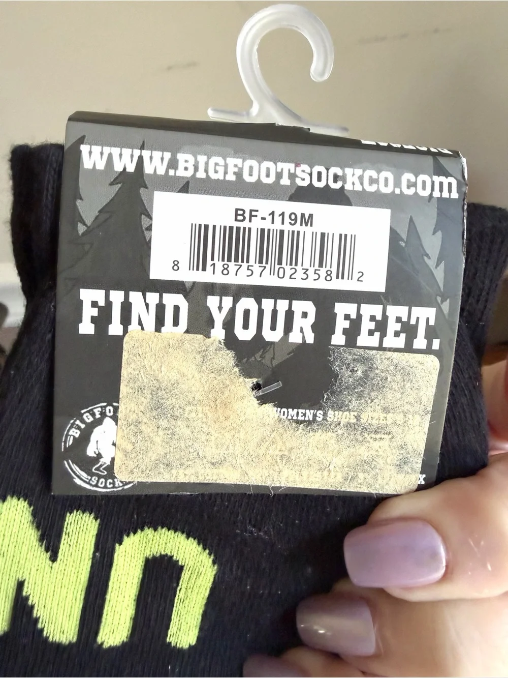 Bigfoot Sock Co. NWT Men’s Black & Blue Novelty Socks with DJ Bigfoot